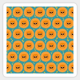 Childish cute lion pattern Sticker